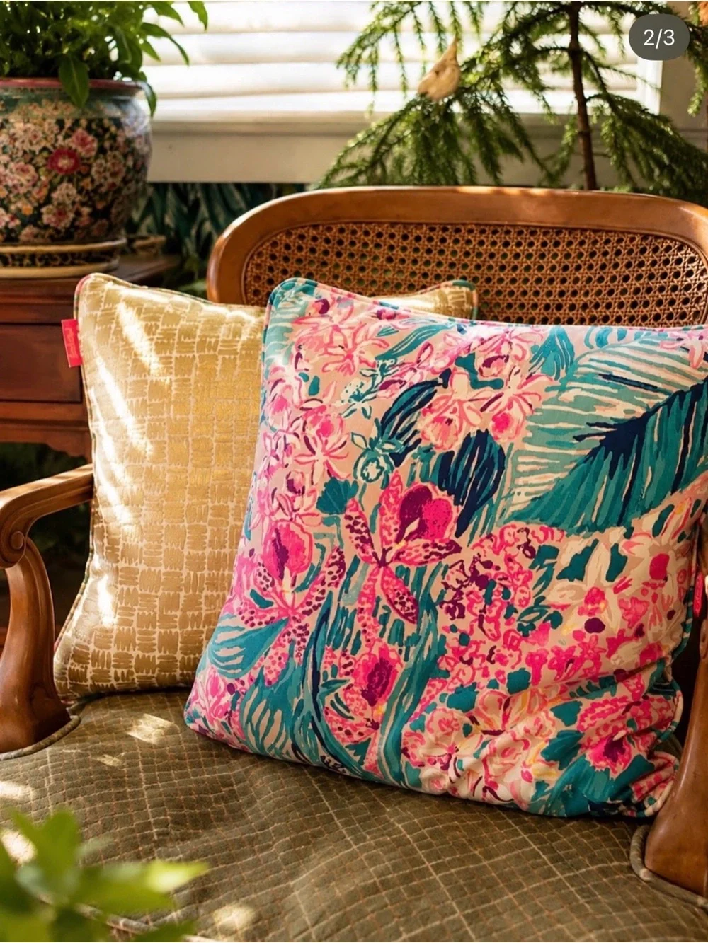 Set of 5 Lilly Pulitzer 18” Reversible Throw Pillows